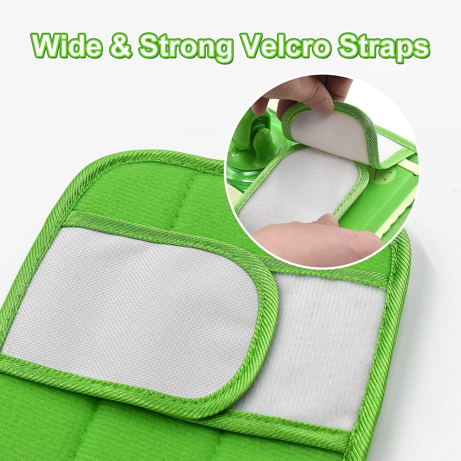 Reusable Mop Pads for Swiffer Sweeper Mops Microfiber Mop Floor Pad Refills Compatible with Sweeper Washable Mop Head Pads Replacements for Multi Surface Dry & Wet Floor Cleaning, 2 Pack