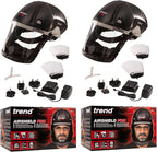 TREND AirShield Pro Full Faceshield Twin Pack, Battery Powered Air Circulating Dust Protector for Woodworking, 0.6 Micron Filtration, U*AIR/PRO/D7