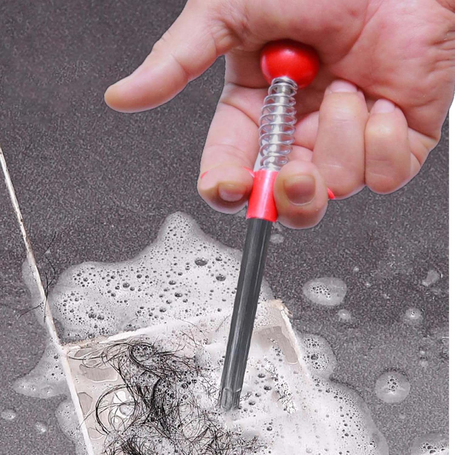 Flexible grabberDrain Snake Tool - The Ultimate 76inch Flexible Grabber for Hair, Unclog Any Drain in Minutes! Gunk & Debris in Sinks, Showers & Tubs. No More Chemicals, Just Quick Results!