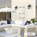 Darkaway Outdoor Wall Lights for House, Exterior Lighting Fixtures Wall Mount Outdoor Porch Lights Waterproof Black Outdoor Sconce Lights with Seeded Glass for Patio Hallway Garage,2 Pack