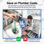 3Pcs Drain Snake Hair Remover Tool, 50 IN Sink Snake - A Highly Effective Drain Cleaner Tool for Various Bathroom Drains like Sink, Bathtub and Shower to Unclog Swiftly