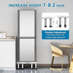 SEISSO Mini Fridge Stand Height 7"-8.2". Upgraded 8 Heavy Duty Feet Adjustable Washing Machine Stand, Load Capacity 992LB. Refrigerator Stand, Washer and Dryer Stand for Home Width 17.7"-25.6"