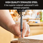 Bolt Dropper Stainless Steel Wood Screws - #12 x 1-1/4" Flat Head Phillips - 25 Pack - Silver Stainless Steel Self-Tapping Screws - Corrosion Resistant for Home Improvement - Indoor and Outdoor Use