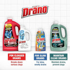 Drano Max Gel Drain Clog Remover and Cleaner for Shower or Sink Drains, Unclogs and Removes Hair, Soap Scum and Blockages, 80 Oz, Pack of 2