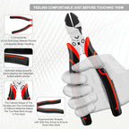 HAUTMEC 3PCS High Leverage Multi Plier Tool Set Include 8" Needle Nose Pliers Set, 8" Linesman Pliers, 6" Diagonal Cutting Plier, HT0270