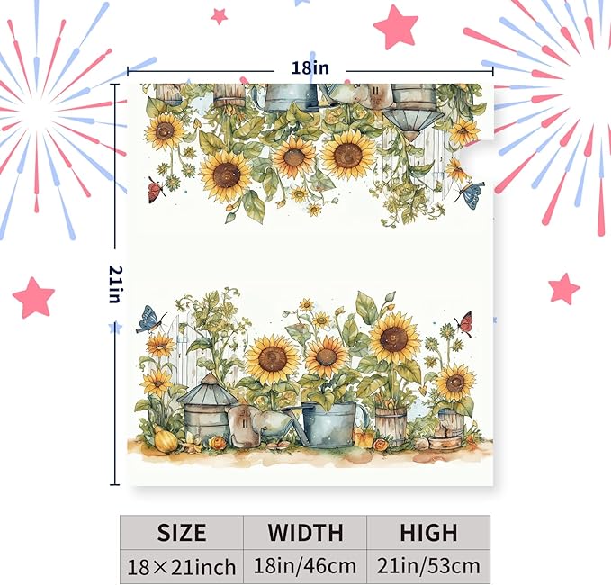 Summer Sunflower Mailbox Covers Magnetic Standard Size Yellow Sunflowers Floral Mailbox Post Cover Magnetic Waterproof Mailbox Decor Rustic Flowers Mailbox Wraps for Garden Yard 21 * 18 Inch