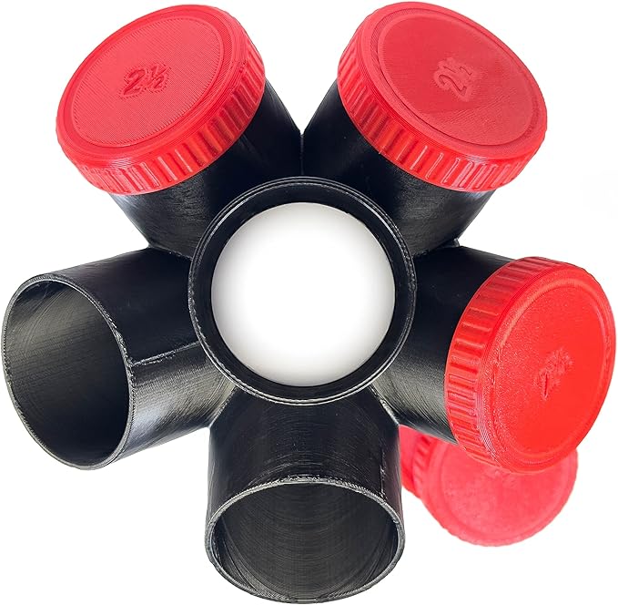 4" to 2-1/2" 6-Way Dust Collection Splitter Junction Fitting, Multi Port Fits Standard Hoses and Shop Vac Accessories, Dust Medusa