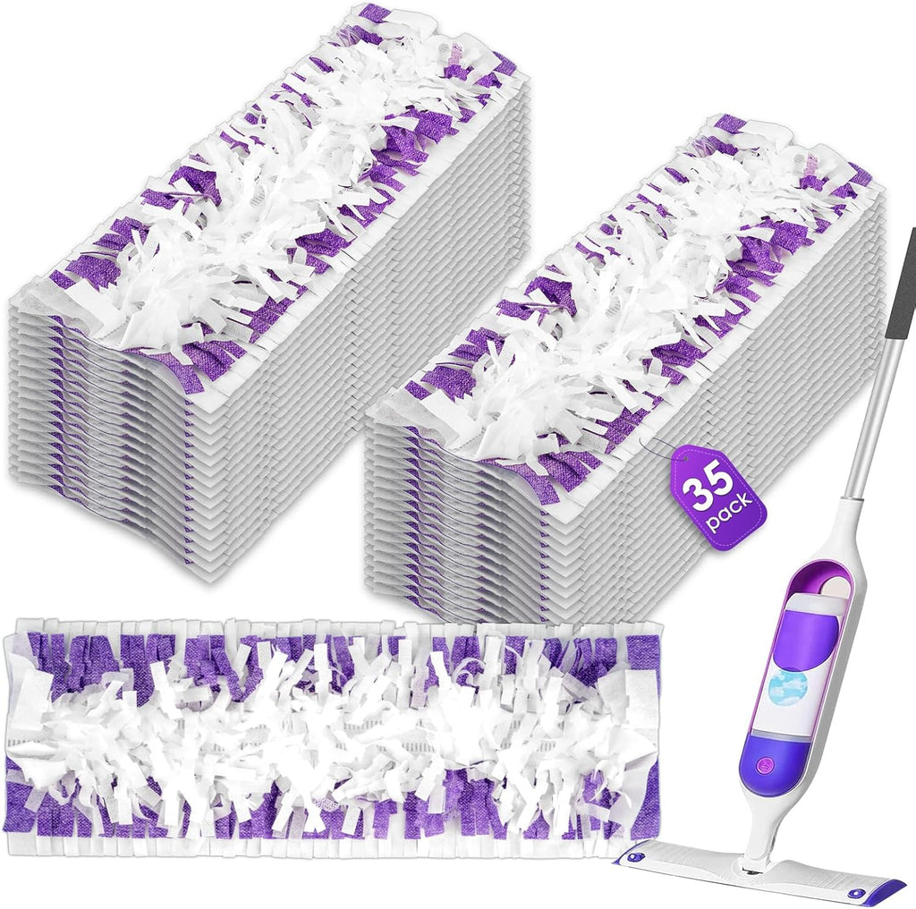(35 Pack) Replacement Power Mop Pads for Swiffer PowerMop, Disposable PowerMop Mopping Pad Refills Compatible with Swiffer PowerMop, Multi-Surface Mop Pad Refills for Floor Cleaning