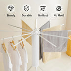 JOOM Tripod Clothes Drying Rack, Garment Rack Portable and Foldable Space Saving Laundry Drying Rack - Drying Rack Clothing Floor Folding Balcony Bedroom Household Aluminum