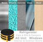 Strong Adhesive Insulation Tape, High Density Foam Weather Stripping Door Seal, Door Seal for Doors and Windows, Soundproof Weatherproof Foam Seal Tape, Noise Reduction(1/2 In x 1/8 In x 50Ft)