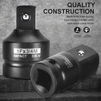 AOBEN 8 Piece Impact Socket Adapter and Reducer Set, 1/4, 3/8, 1/2" SAE Socket Adapter, Impact Driver & Wrench Conversion Kit Socket Reducer Set, Cr-V Steel