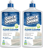 Quick Shine Multi Surface Floor Cleaner 27oz, 2Pk | Ready to Use-Streak Free- No Rinse | Use on Hardwood, Laminate, Luxury Vinyl Plank & Stone | Use in Spray Mops & Vac Mops | Safer Choice Cleaner