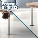 Stable the Table-6 Pack-Black Round, Furniture Leveler & Riser, Anti-Slip Sofa Gripper for Hardwood Floors, Floor Protector, Stacking Furniture Pad, Bed, Desk, Couch, Table Stabilizer, Made in USA