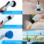 Generic Befrima Electric Spin Scrubber 7 in 1 - Waterproof Electric Cleaning Brush, Cordless Shower Scrubber with Adjustable Handle, Electric Spin Scrubber 360° and Dual Speed for Cleaning Bathroom