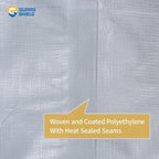 GUARD SHIELD Heavy Duty Tarp 30x40 Feet Silver Multi Purpose Thick Waterproof Poly Tarp Cover 10mil