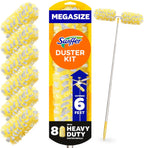 Swiffer Duster Kit with 6 ft Super Extendable Handle, Heavy Duty Starter Kit with 8 Refills