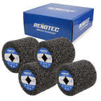 4" Black Cleaner, 100x100mm, 4 Pcs Pack, Metal Surface Cleaning, Rust Remove, Oxidation Paint Removal.