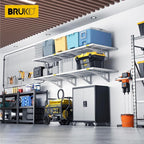 4Pack 2x3ft Adjustable Metal Garage Wall Shelving Heavy Duty Garage Storage Shelf Wall Mounted White