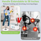 Mop and Bucket with Wringer Set for Home, Spin Mop and Bucket Mops for Floor Cleaning 61" Extended Handle with 6 Mop Head Replacement for Hardwood Tile Laminate Home Cleaning Tools