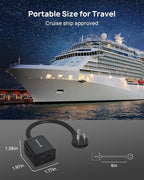 TROND Flat Outlet Extender with 6 Inch Cord - ETL Listed Multi Plug Extension Outlet Splitter, Electrical 3 Way Plug Adapter Wall Extender for Home Office Cruise Ship Travel Essentials, Black