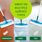 Dr.Easy Dry Sweeping Cloths,72ct Disposable Mopping Pads Refil Pack,fits SWIFFER Sweeper and Other Electrostatic Mop Heads for Floor Mopping and Cleaning.Bigger Size 8x11in,Catch& Lock Dirt & Hair.