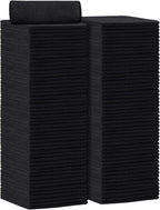 AIDEA Microfiber Cleaning Cloth 100PK, Soft Microfiber Towels for Cars, Absorbent Cleaning Rags, Lint-Free Streak-Free Wash Cloths for House, Kitchen, Window(12inx12in), Black