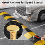 16 Inch Rebar Stakes (20 Pack) 1/2 Inch Diameter Galvanized Steel Ground Anchors Heavy Duty Anchoring Spikes for Speed Bump, Parking Curb and Tent