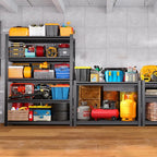 71"H Garage Shelving-3000LBS 5 Tier Storage Shelves,Adjustable Heavy Duty Metal Shelving Unit and Storage Large Wire Rack,Utility Steel Shelf For Shop Warehouse Industrial Pantry Basement 71"x35"x16"