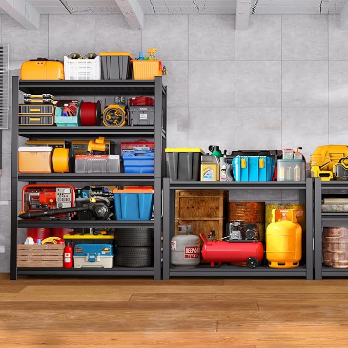 Garage Shelving-3000 lbs 5 Tier Storage Shelves,Adjustable Heavy Duty Metal Shelving Unit and Storage Large Wire Rack,Utility Steel Shelf for Warehouse Industrial Pantry Basement 71"x46"x18"