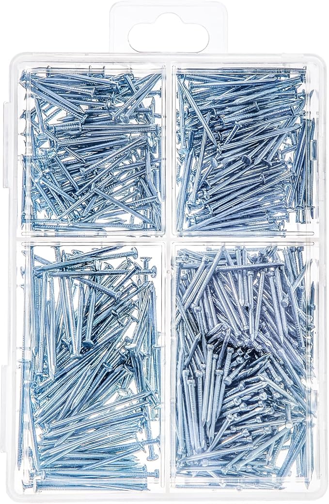 650pcs Nail Assortment Kit, Small Nails, Nails, Nails for Hanging Pictures, Picture Hanging Nails, Finishing Nails, Hanging Nails, Picture Nails, Wall Nails for Hanging, Pin Nails