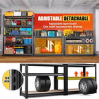 71"H Garage Shelving-5 Tier Storage Shelves,Adjustable Heavy Duty Metal Shelving Unit and Storage Large Rack,Utility Steel Shelf For Warehouse Industrial Pantry Basement Organizers 71"x32"x14"