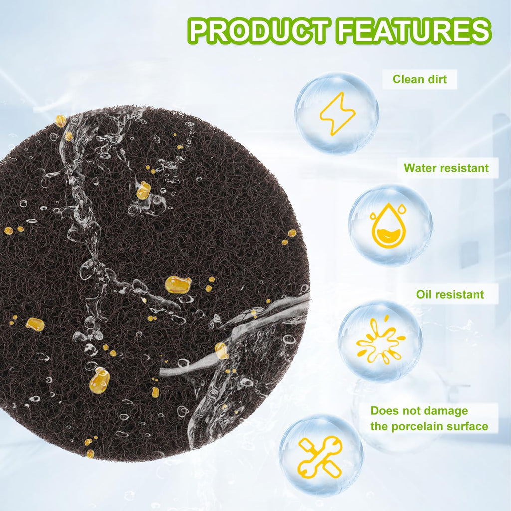 16pcs Performance Pads Power Scrubber Pads Set Electric Scrubber Replacement Scouring Pads fit for Dremel Versa Scouring Pads,Browm