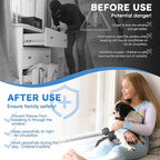 WooFog（Short）Security Bars for Sliding/Vertical Window, Adjustable Window Jammer Bars Security Inside,（Small）Window Guards for Home Security, 11" to 18" Anti Theft Window Safety Lock Bar -White 2 Pcs