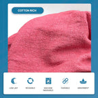 Angel-in-Armor Red Shop Towels (14”x14”) – 500 Unit Box of Lint-Free Cotton Shop Towel Cleaning Rags – Durable Shop Rags for Auto, Garage, Industrial, and Commercial Use