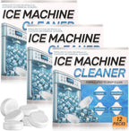 3 Pack 36 Pcs Ice Machine Cleaner Tablets Descaler, Clean Tablets for Ice Makers, Scale Remover for Countertop, Deep Cleaning, Remove Odor