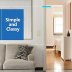 LIDER Minimalist Design Matte Finish Lighted Double Switch, Combination Frameless Decorator Switch with Locator Light, Ground Terminal, Single Pole, 15A 120-277V, UL Listed, LCS2-1P-I, Ivory