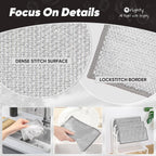 Orighty 24 Pcs Multipurpose Wire Dishwashing Rag, Non-Scratch Wire Dish Cleaning Cloths for Wet and Dry, Reusable Steel Scrubber for Kitchen, Powerful Dishcloth Rag for Cookware, Dish, Stove-7"x8"