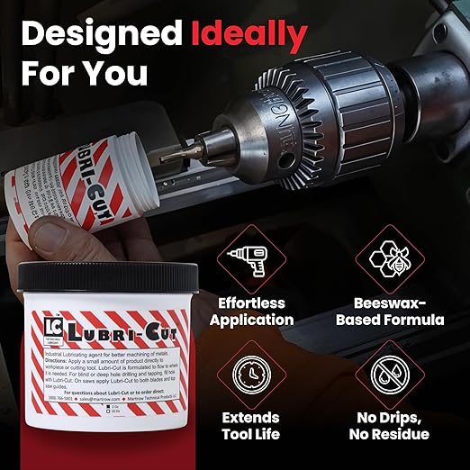 Cutting Paste for Drilling Metal - 10 Oz Tub (3-Pack) | Made in USA | Beeswax Cutting Oil for Drilling | High-Performance Tapping & Cutting Wax | Saw Blade Lubricant & Drill Cutting Fluid