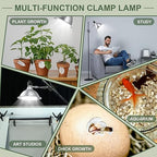 Macarrie 8 Pack Clamp Lamp Light with Aluminum Reflector, 6ft SPT-2 18awg Cord and Adjustable Stand Fixture, up to 150 Watt, E26 Socket, No Bulb(5.5 Inch)