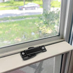 4 Pcs F2590 Windows Replacement Sash Lock-2-1/4'' Mounting Hole Centers Sash Lock with Screws-Black Sash Lock for Vertical Sliding Windows Double Hung Windows