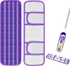 2 Pack Upgraded Reusable Mop Pads Compatible with Swiffer PowerMop, Mop Refill Pads Replacement for Swiffer Power Mop Spray Mop Pads for Multi-Surface Floor Cleaning, Quality Updated Cationic Material