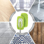 4 Pack Reusable Mop Pads Refill Compatible with Swiffer Sweeper Mop, Microfiber Wet Mopping Cloths for Floor Cleaning, Ideal for Home Cleaning Washable Floor (Green-4 Pack)