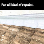 HSS Liquid Rubber KIT – MS Polymer Sealant for Roof, Cracks, Walls & Any Repairs, Solvent-Free, Flexible Liquid Membrane - incl. Reinforcement & Brush - Black - 25.7oz