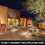 Iron Forge Cable White 1 to 3 Outdoor Extension Cord Splitter 28 Ft (40 Ft Total Length) - 16 Gauge Power Cord, 3 Prong, 3 Outlets 16/3 SJTW