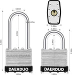 48 Pack 40 mm (1-9/16") Keyed Alike Laminated Padlocks with 96 Keys, Hardened Steel Short Shackle, Heavy-Duty Locks for Gym Lockers, Toolboxes, School Lockers, and Hasp Latches