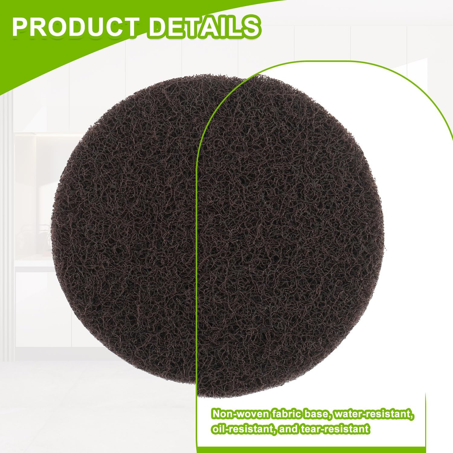 16pcs Performance Pads Power Scrubber Pads Set Electric Scrubber Replacement Scouring Pads fit for Dremel Versa Scouring Pads,Browm