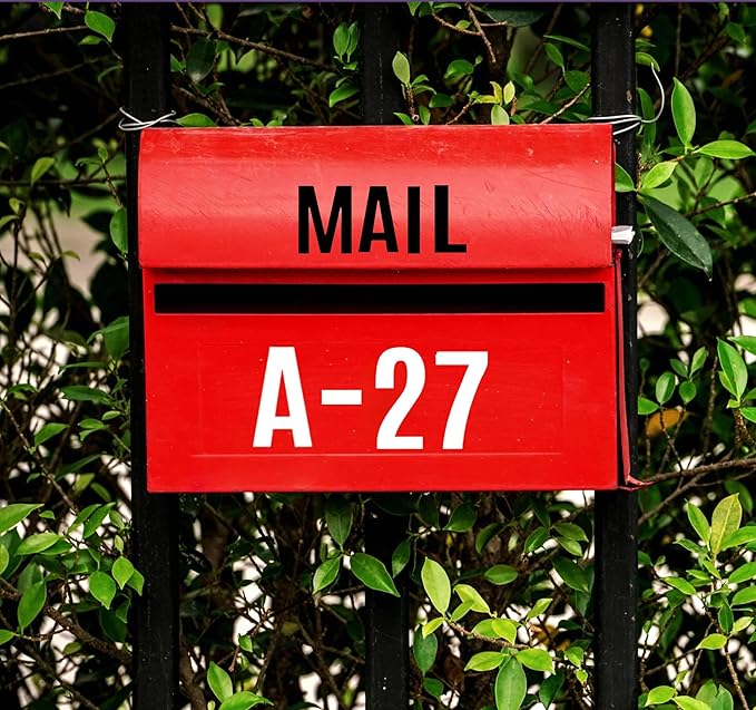 10 Sheets Vinyl Letter Number Stickers, Self-Adhesive Alphabet Stickers, Waterproof Mailbox Number Sticker Letters for Mailboxes,Door,Cars,Boats, Address Signs (White, 1.5 inch)