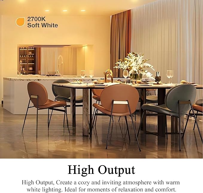 Par30 39W Long Neck Halogen Flood Light Bulbs 6pcs, 120V 2700K Warm White Dimmable High Brightness, E26 Base, Great for Accent Lighting, Tracking Light, Recessed Light Bulb