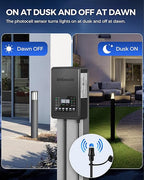 300W Low Voltage Landscape Transformer, 2 Zone Independent Control Landscape Lighting Transformer, 120VAC to 12/14V AC Low Voltage Transformer with Timer & Photocell Sensor ETL Listed D22LT06