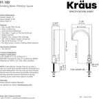 KRAUS Purita 100% Lead-Free Kitchen Water Filter Faucet in Brushed Brass, FF-100BB